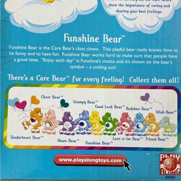 NWT Vtg 2002 Care Bears Funshine bear Stuffed Animal - Picture 5 of 6